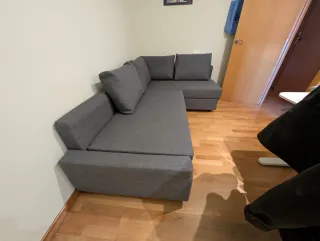 Divano letto grigio a 3 posti Ikea