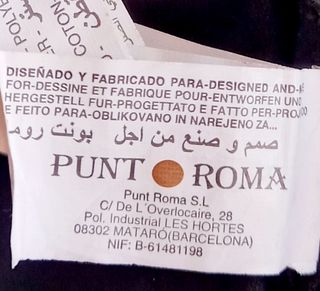 Pantalón pana fina Punt Roma Mujer T.48 Negro