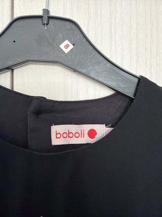 Vestido Boboli Negro Estrellas Doradas 8 años
