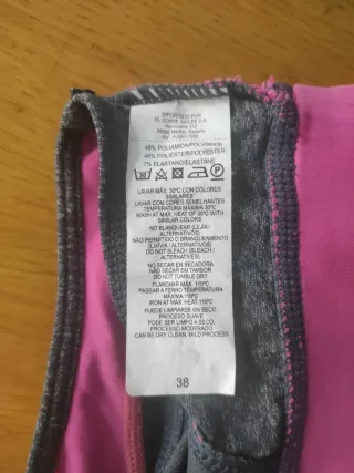 Sujetador deportivo Boomerang rosa y gris