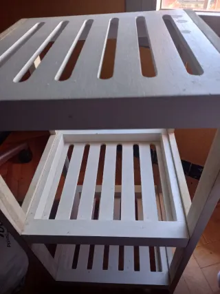 RECOGER .Organizador de madera blanco