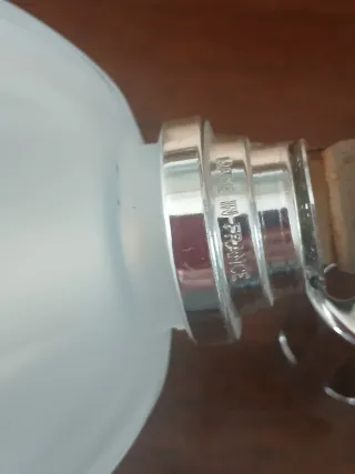 Lampada Berger Francia Vetro e Metallo