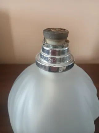 Lampada Berger Francia Vetro e Metallo