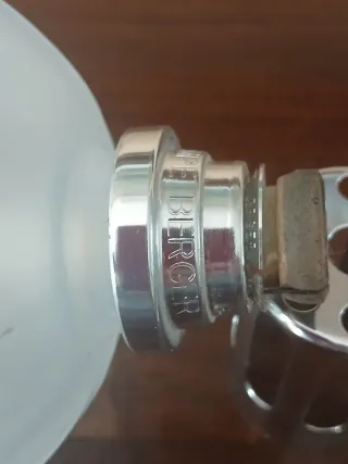 Lampada Berger Francia Vetro e Metallo