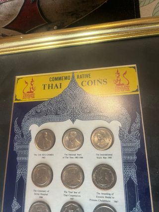 Cuadro Colección Monedas Tailandesas 2008