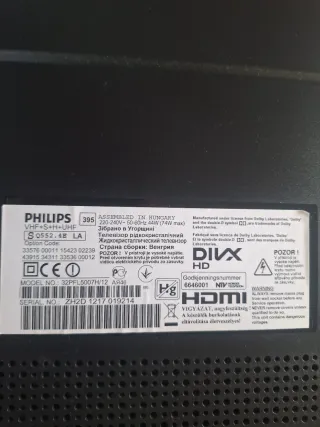 TV Philips 28 Plata y Negro