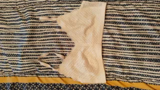 Sujetador encaje beige/blanco