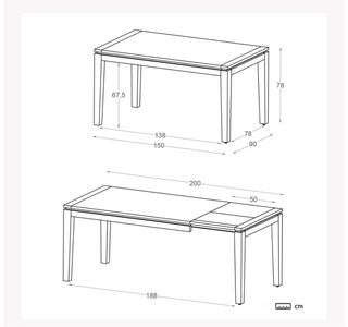 Mesa Comedor Extensible Madera Maciza