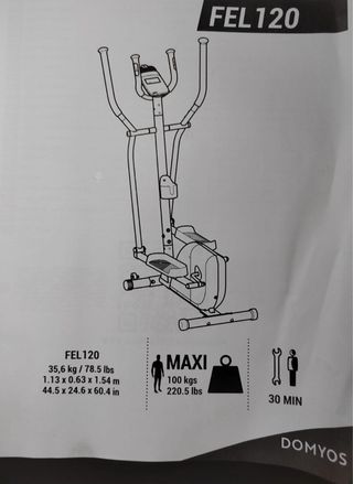Bicicleta elíptica DOMYOS 120