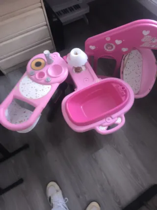 Juguete cambiador, cuna y potro bebé