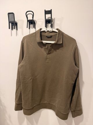 Jersey de punto de cuello pico de Massimo Dutti