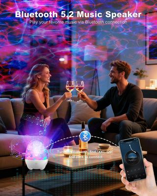 Proyector Estrellas Bebé Recargable con Música