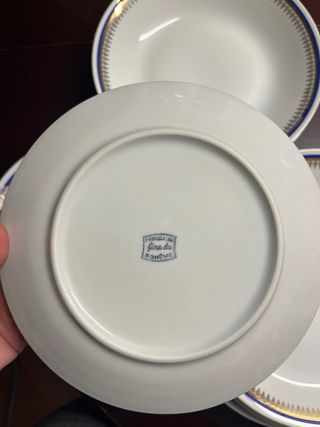 Set piatti x4 persone in porcellana con decoro