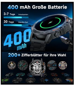 LIGE Smartwatch militare uomo telefono touch