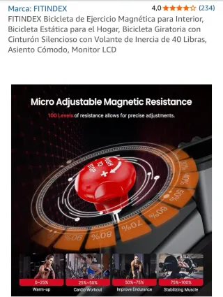 Bicicleta Spinning FITINDEX Negra