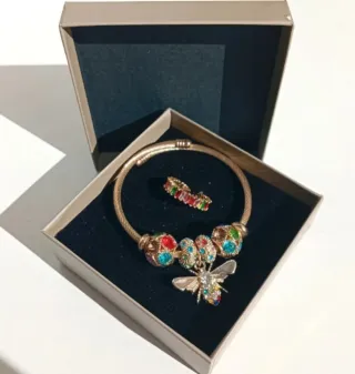 Conjunto Pulsera y Anillo Multicolor