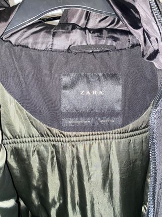 Parka Zara Talla M Negra