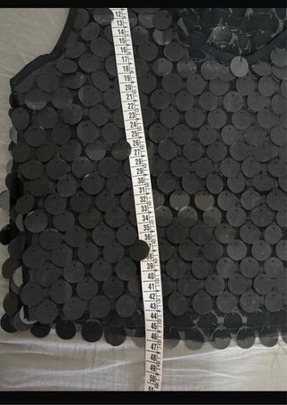Top negro lentejuelas hecho a mano