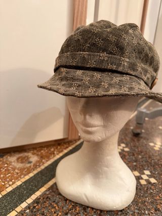 Berretto newsboy cotone effetto denim