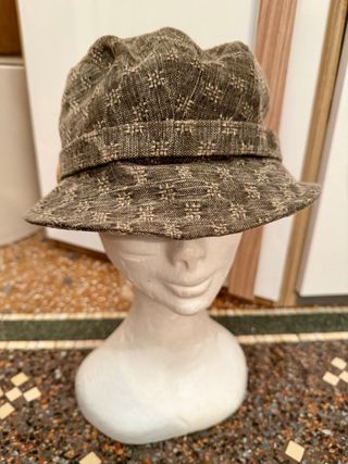 Berretto newsboy cotone effetto denim