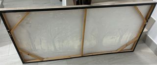 Cuadro relieve paisaje tonos tierra