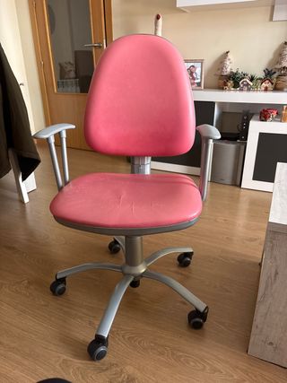 Silla de escritorio juvenil rosa