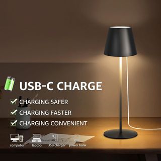 2x LAMPADA da tavolo LED ricaricabile a batteria