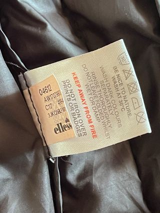 Piumino Ellesse nero e grigio