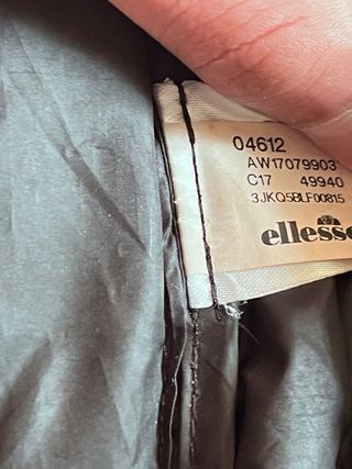 Piumino Ellesse nero e grigio