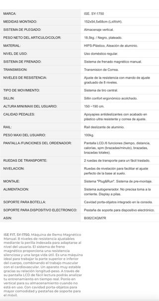 Máquina de Remos ISEFIT