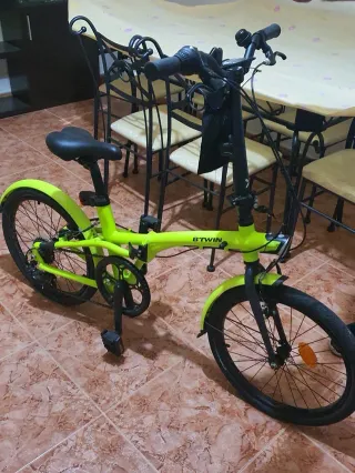 Bicicleta Plegable Decathlon Verde