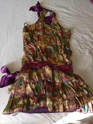Vestido mujer Talla XL floral morado