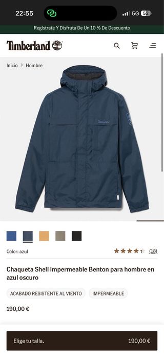 Chaqueta Timberland azul