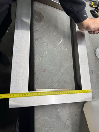 Marco para microondas de acero inoxidable