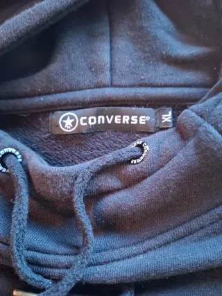 Sudadera Converse Negra con Gorro