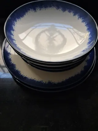 Platos Tú y Yo Azul y Blanco