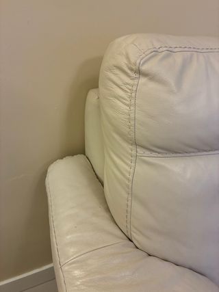 Sofá de Piel Natuzzi Blanco: 300los 2!!