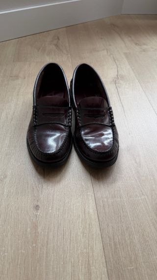 Mocasines de color burdeos