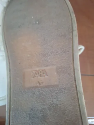 Zapatillas Zara Piel Blancas
