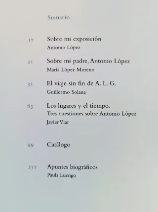 Antonio López, catálogo Museo Thyssen-Bornemisza