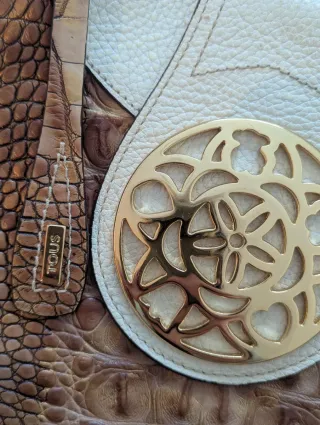 Bolso Tous Beige y Marrón Piel Cocodrilo