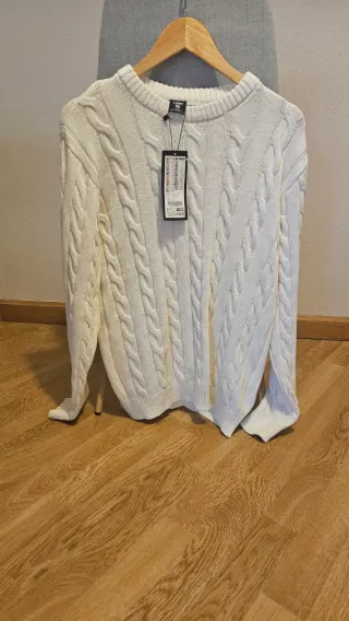 Jersey de punto trenzado hombre,precio original 25