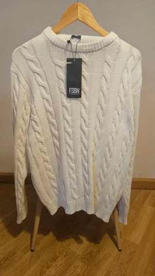 Jersey de punto trenzado hombre,precio original 25