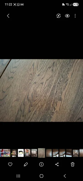 Mesa comedor redonda chapa roble