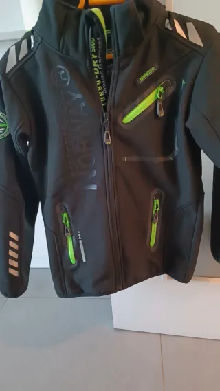 Abrigo niño Geographical Norway negro/verde