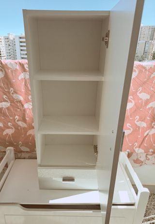 Armario blanco brillo con cajón