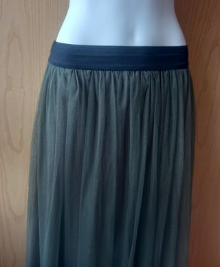 Falda larga tul T S/M verde