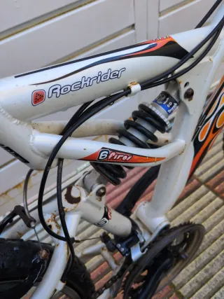 Bicicleta Montaña Decathlon Naranja/Blanca