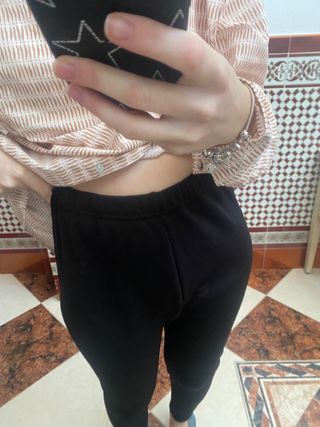 Leggings negros pelitos talla única