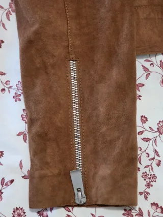 Chaqueta Mango Piel Cabra Marrón Talla M